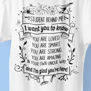 Dear Student Behind Me PNG, Teacher PNG,  School Spirit, Paraprofessional png, one color, behind me SVG, sublimation, teacher gift, cut file