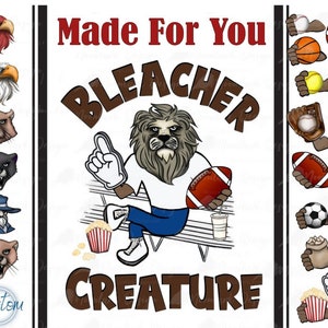 Custom Mascot, Created for you, Bleacher Creature, Football Mascot, School Spirit, Preppy Mascot, Team color, baseball PNG , basketball png