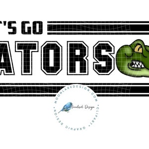 Gators Mascot, Let&#39;s Go Gators, Gators football, School Spirit, football team, preppy mascot, Commercial Use, Retro Mascot, alligators, croc