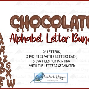 Schokolade Alphabet, Tropfbuchstaben, Doodle Letters, Valentinstag PNG, PNG Sublimation, tropfende Schokolade, kommerzielle Nutzung, Heiße Kakaobuchstaben
