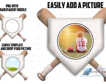 Marco de fotos de béisbol PNG, agregue el suyo, plantilla de béisbol, imagen de softbol personalizada, PNG de béisbol, plantilla de foto, base de operaciones png, tee ball
