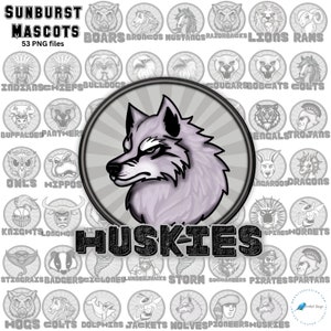 Sunburst Mascot Bundle, 94 PNG, Preppy Macots, School Spirit, Mascot Drive, Mascots with sunglasses, Tiger Mascot, Eagles Mascot, commercial