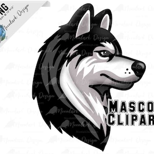 Husky Mascot, Husky Clip Art, School Pride, School Spirit, Wolves PNG, Cartoon Wolf, Timber wolves, Commercial Use, huskies mascot, coyotes