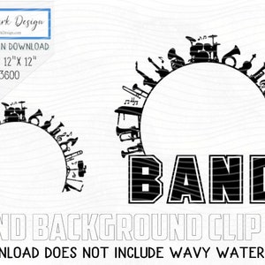 Band Circle Clip Art, PNG für Sublimation, kommerzielle Nutzung