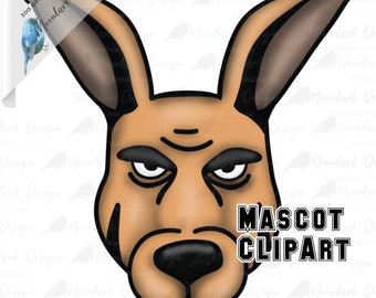 Kangaroo clip art, school spirit, team mascot, Kangaroo logo, Roo Mascot, school mascot, school pride, go Roos, Kangaroo football,