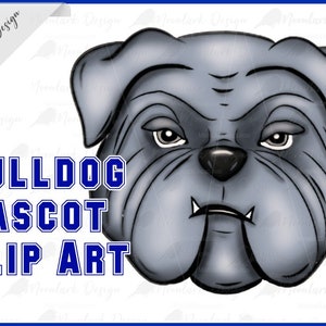 Bulldog clip art, school spirit, team mascot, Bulldog logo, hand drawn, PNG for sublimation, school mascot, school pride, go Bulldogs,