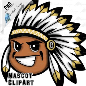 Indian PNG, Indian Mascot, Preppy Mascot, Chiefs Mascot, School Spirit, Braves Mascot, School pride, retro png, PNG for sublimation
