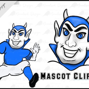 Devil Mascot, Devil Clip Art, School Pride, School Spirit, Devil PNG, Cartoon Devil, PNG for sublimation, Commercial Use, Devil Football