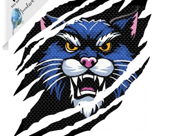 Wildcat PNG, school spirit, team mascot, Wildcats claw marks, wildcat mascot, school mascot, school pride, Wildcats png, preppy mascot, rip
