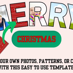 Frohe Weihnachten, Canva Vorlage, fügen Sie Ihre eigenen Fotos, Muster, Farben, bearbeitbare Weihnachten, Fotogeschenk, Weihnachten PNG, Weihnachtsvorlage,