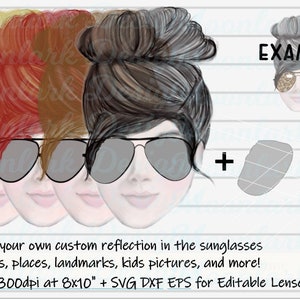 Vida de mãe, Coque bagunçado, óculos, PNG para sublimação, PNG, Sublimação, clip art comercial, loira, morena, ruiva, ruiva, preta, cabelo,