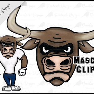 Longhorn PNG, Longhorn Mascot, Preppy Mascot, Football Mascot, School Spirit, School pride, retro png, Steer Mascot, Go Longhorns, go steer