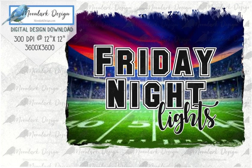 Friday Night Lights Football PNG Field With Sunset School Etsy UK