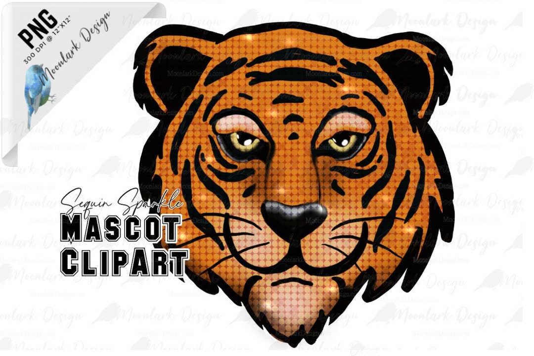 Sequin Tiger Mascot, School Spirit, Sequin Mascot, Bling Mascot