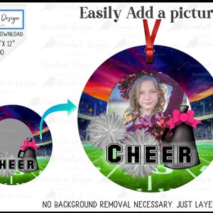 応援オーナメント PNG、写真の追加、応援写真の背景、応援バッグタグ、応援カスタム写真、クリスマスオーナメント、チームへの応援ギフト