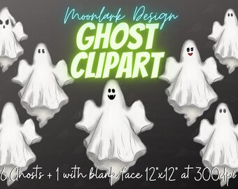 Retro Ghost Clip Art, ghouls clip art, Commercial Use, Groovy Ghost, Halloween Ghost, Halloween clipart, spooky ghost, vampire ghost,