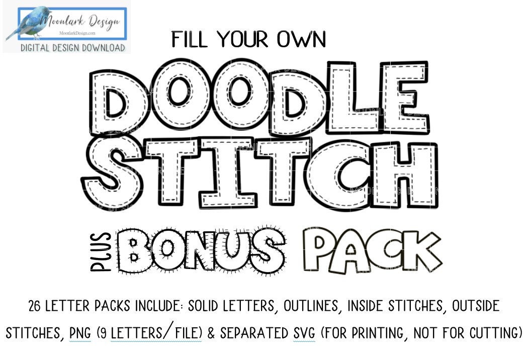 Use Letters Fill Your Own, Sketched Doodle Letters, Doodle Alphabet PNG, Fillable ...