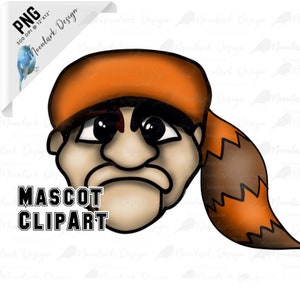 Pioneer PNG, Pioneer Mascot, Preppy Mascot, Football Mascot, School Spirit, Team Mascot, School pride, retro png, sublimation, Mountaineer