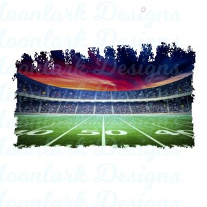 Distressed Blank background | Football field with sunset sky in stadium | PNG customizable element  | personalize sublimation