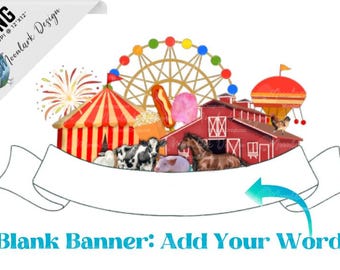County Fair PNG, state fair, show girl, farm boy, custom fair, fair food png, cow, horse, sheep, barn, ferris wheel, ribbon, editable fair