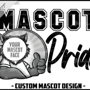 Mascota escolar personalizada PNG, diseño de espíritu escolar, mascota de espíritu escolar, mascota escolar personalizada, espíritu personalizado png, uso comercial