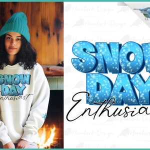 Snow Day Enthusiast, Commercial Use, Winter Break, No School, Winter PNG, Snowflake PNG, Let It Snow, Teacher PNG, teacher gift, winter love