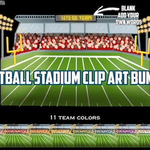 Football Stadium, Clip Art, Football Field, School Spirit, Team Colors, Football PNG, Stadium Lights, Goal Post, football fans, football mom