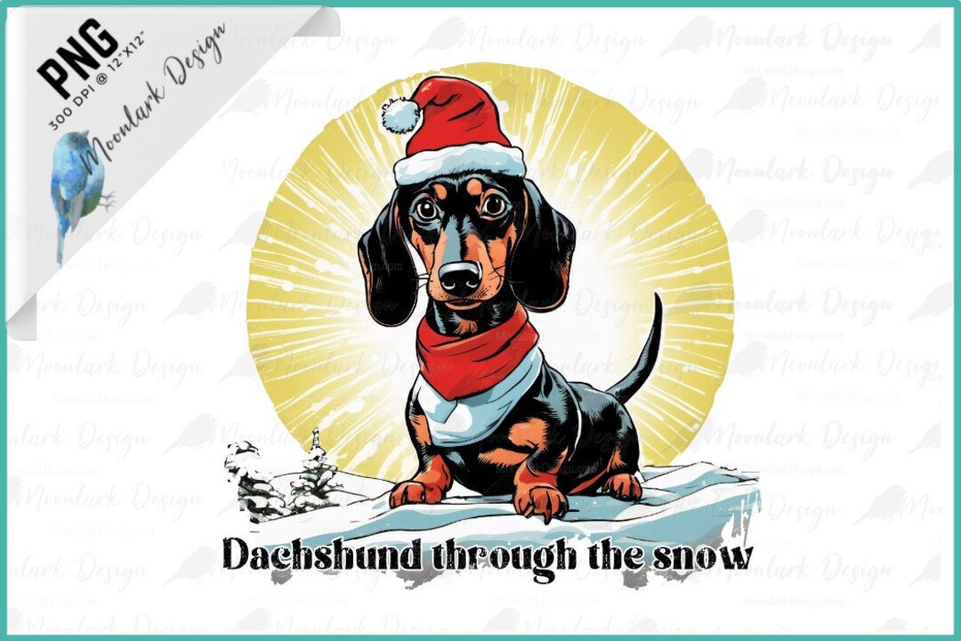 Dachshund Through the Snow, Wiener Dog, Christmas PNG, Wiener Dog ...