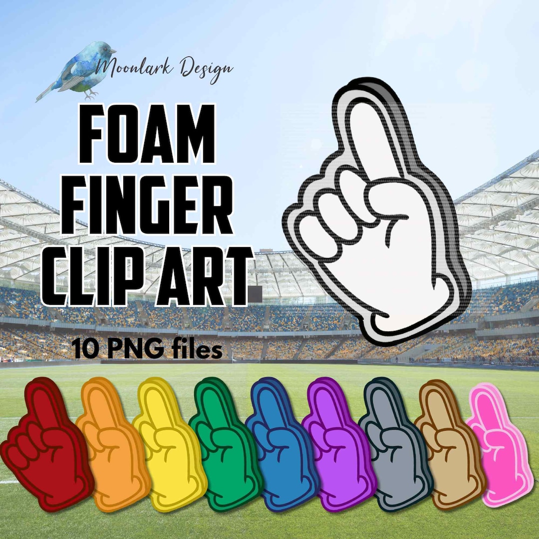 Foam Finger Clip Art, Number One, School Spirit, Cheerleader ...