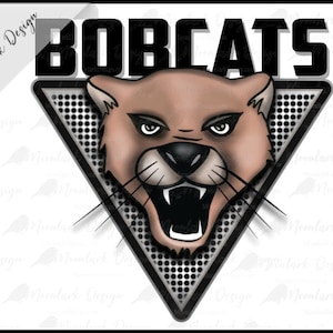 Bobcats PNG, Preppy Mascot, Football Mascot, School Spirit, Team Mascot, School pride, retro png, PNG for sublimation, Go Bobcats