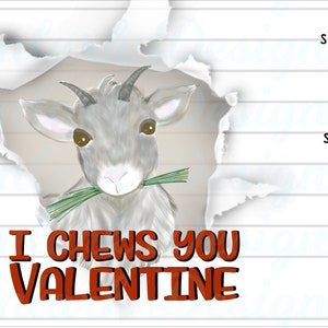 Eu te mastigo, Cabra Valentine, Cabra comendo papel, PNG para sublimação, Cabra dos Namorados, Fazenda Valentine, dia dos namorados, download digital, Amor