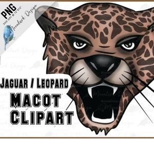 Jaguar masoct, Leopard Mascot, Leopard Clip Art, School Pride, School Spirit, jaguar PNG,  leopard png, Commercial Use