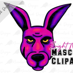 Neon Mascot, Kangaroo Mascot, Kangaroo Clip Art, Kangaroo PNG, School Pride, School Spirit, Commercial Use, Preppy Mascot, Sublimation PNG