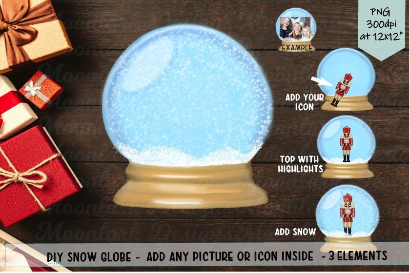 DIY Sublimación Bola de nieve con foto personalizada 