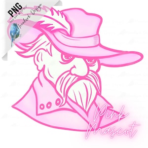 Pink Cavalier clip art, school spirit, team mascot, school mascot, school pride, Pink Rebels, pink colonel, pink General, pink out