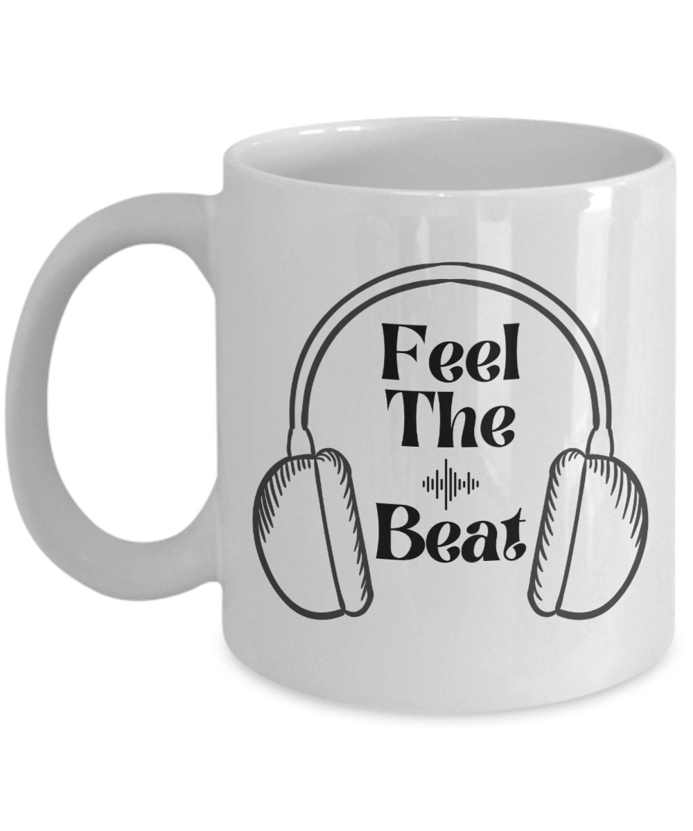 Funny Radio DJ Gifts Feel The Beat Coffee Mug Funny DJ Etsy