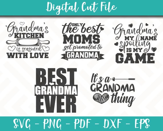 Download Grandma Svg Bundle Pack 5 Svg Files Grandma Svg File Etsy
