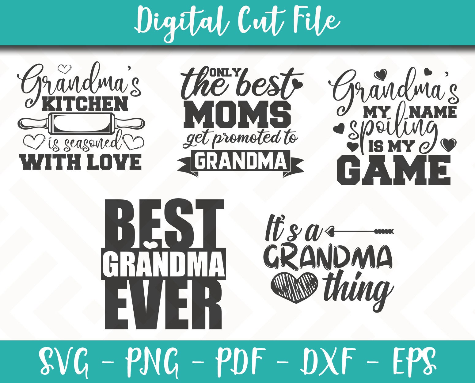 Download Grandma Svg Bundle Pack 5 Svg Files Grandma Svg File Etsy