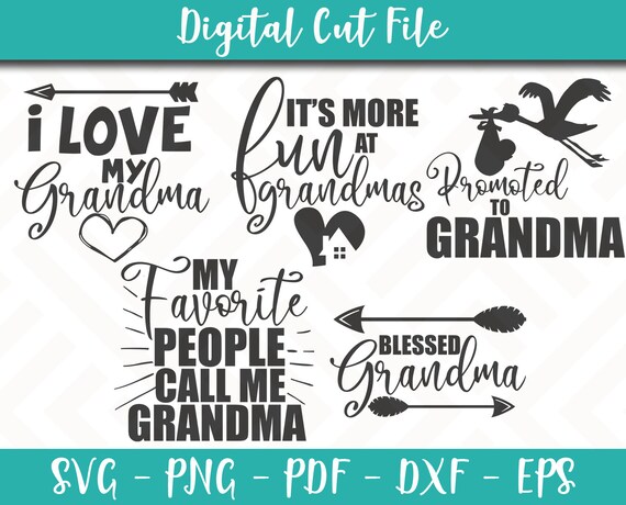Download Grandma Svg Bundle Pack 5 Svg Files Grandma Svg File Etsy