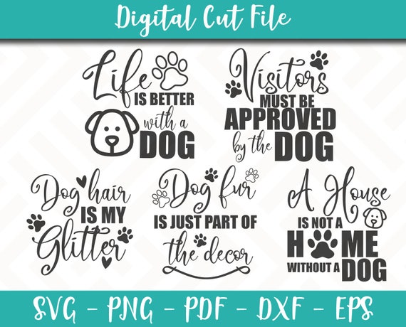 Download Dog Svg Bundle Pack 5 Svg Files Dog Lover Svg File Animal Etsy