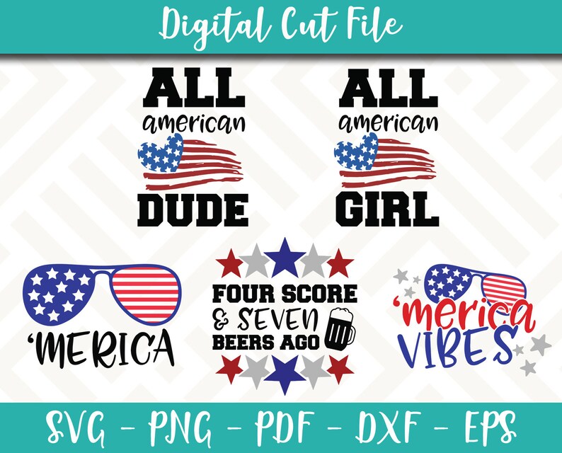Download Art Collectibles Clip Art Independence Day Svg Bundle Pack 5 Svg Files 4th Of July Svg File Sayings Quotes Svg For Cricut Pack Instant Download Day Shirt 3