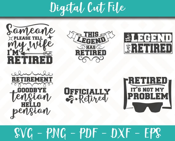 Download Retirement Svg Bundle Pack 6 Svg Files Retirement Svg File Etsy