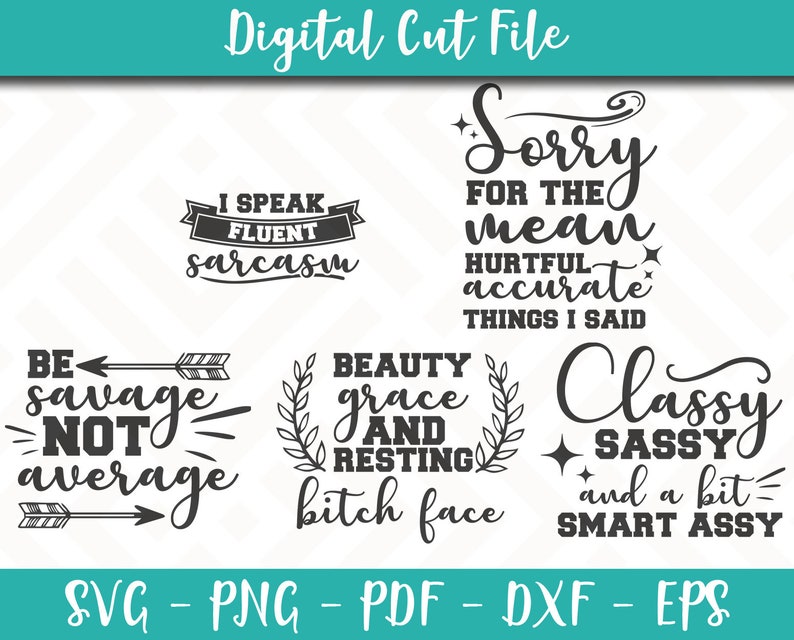 Download Funny Svg Bundle Pack 5 Svg Files Funny Sarcasm Svg File Sarcasm Sayings Funny Quotes Hobby Svg For Cricut Instant Download Shirt 1 Clip Art Art Collectibles Kromasol Com