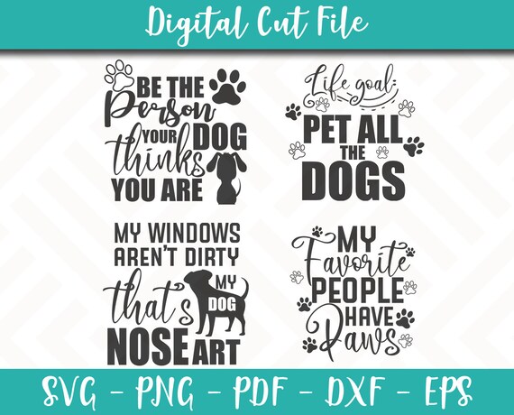 Download Dog Svg Bundle Pack 4 Svg Files Dog Lover Svg File Animal Etsy