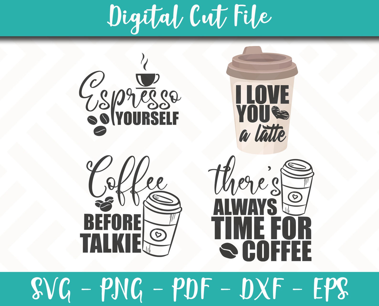 Download Coffee Svg Bundle pack 4 Svg files Coffee Svg File Coffee ...