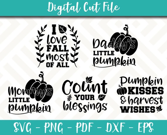 Download Fall Svg Bundle Pack 5 Svg Files Autumn Svg File Sayings Etsy