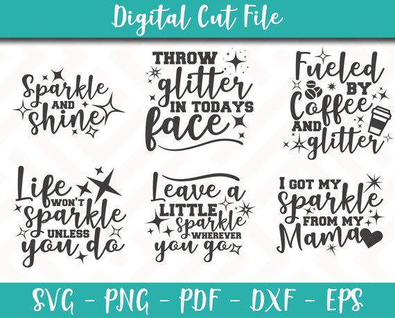 Download Glitter Svg Bundle Pack 6 Svg Files Glitter Svg File Glitter Etsy
