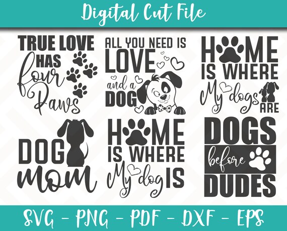 Download Dog Svg Bundle Pack 6 Svg Files Dog Lover Svg File Animal Etsy