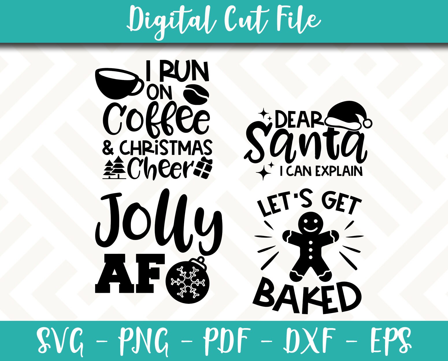 Download Funny Christmas Svg Bundle Pack 4 Svg Files Christmas Svg File Etsy