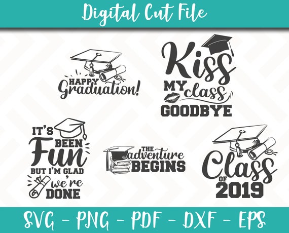 Download Graduation Svg Bundle Pack 5 Svg Files Graduation Svg File Etsy